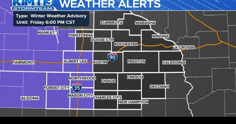 Winter Weather Advisory for some counties until 6 p.m. Local