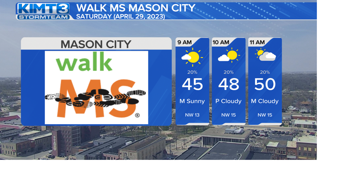 Cool and dry conditions expected for Walk MS in Mason City on Saturday ...