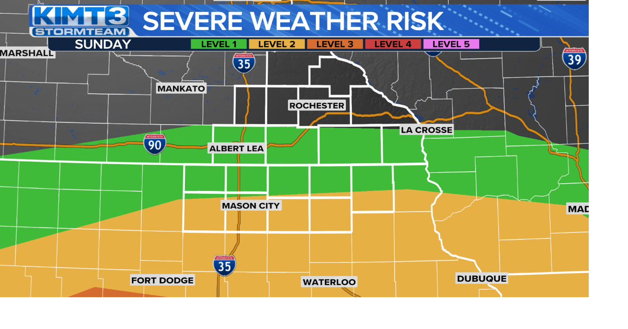 Strong thunderstorms possible this weekend | News | kimt.com