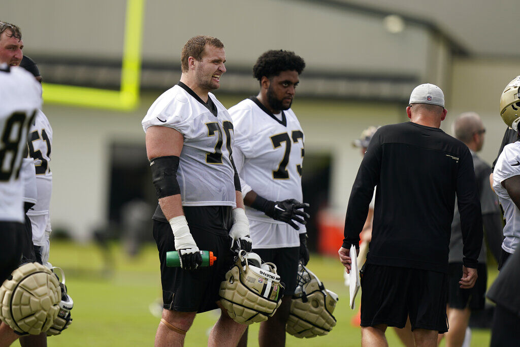 UNI grad Trevor Penning in hot water at Saints training camp