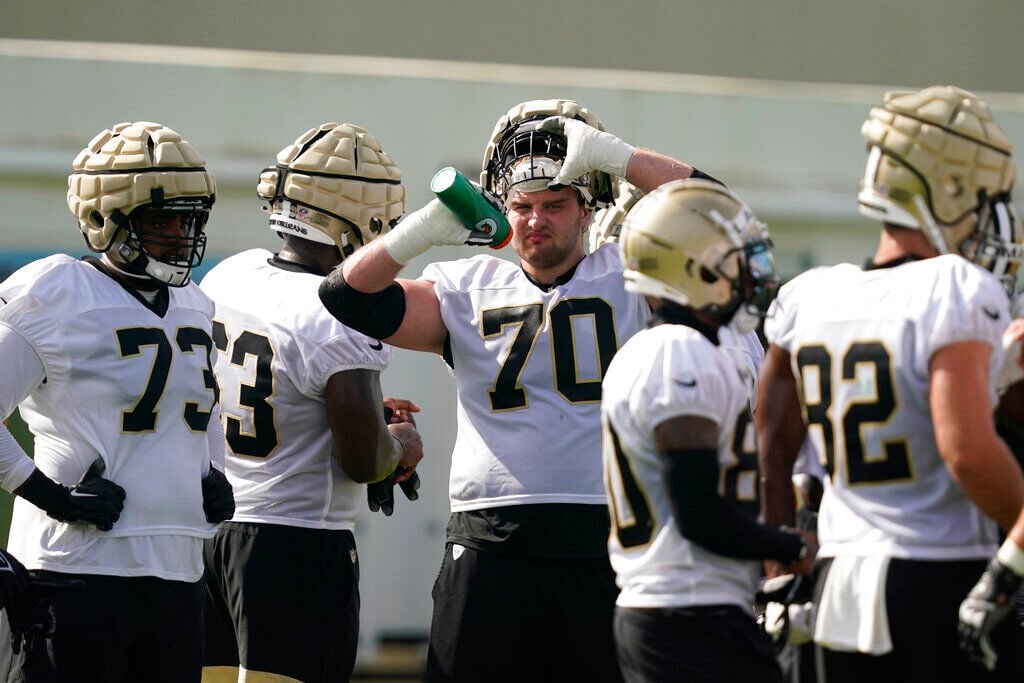 UNI grad Trevor Penning in hot water at Saints training camp