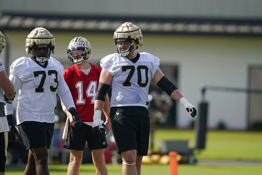 UNI grad Trevor Penning in hot water at Saints training camp