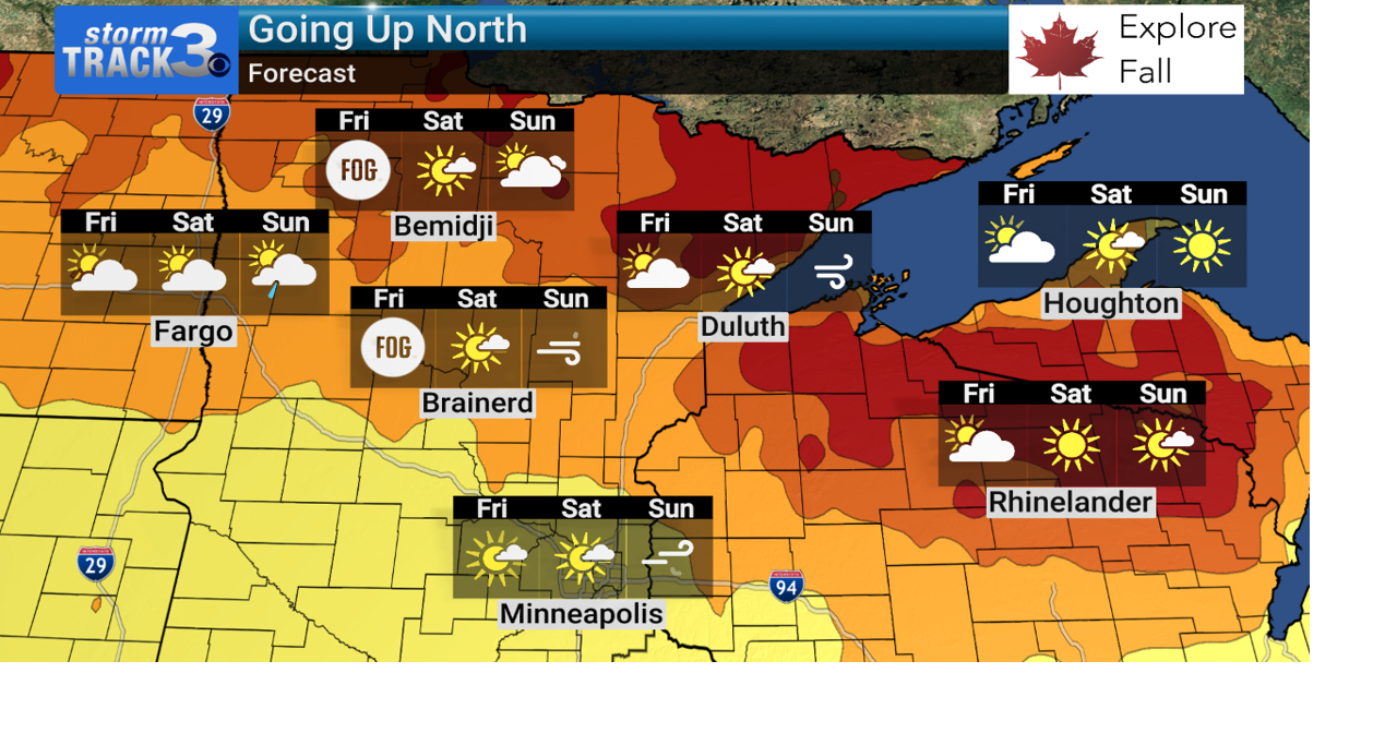 Warm/windy weather for weekend leaf peeping
