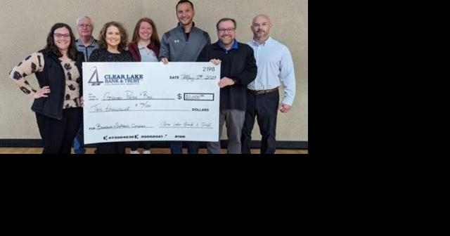 Clear Lake Bank & Trust pledges $10,000 to Garner ballfield project - Vimarsana News