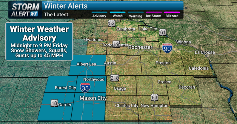 Winter Weather Advisory issued ahead of colder weekend | News | kimt.com