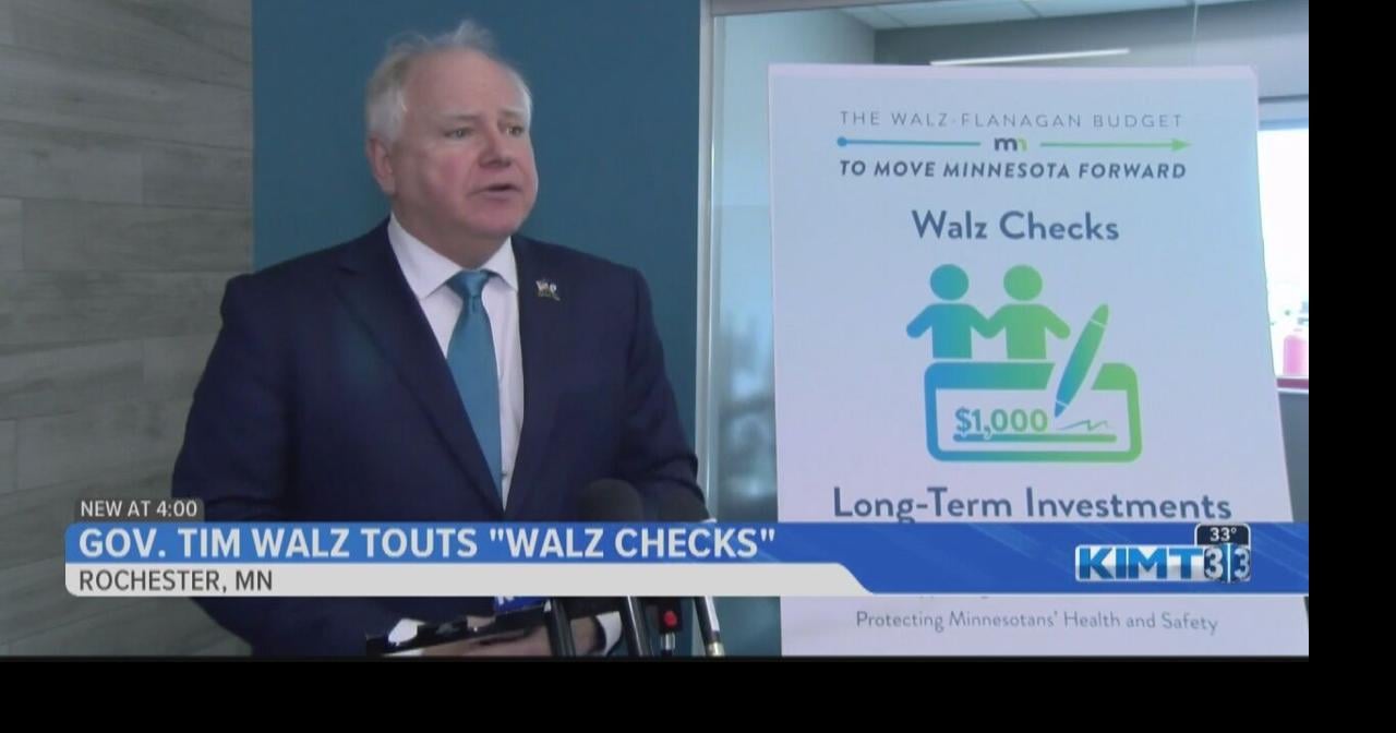 Gov. Tim Walz touts "Walz checks" Video