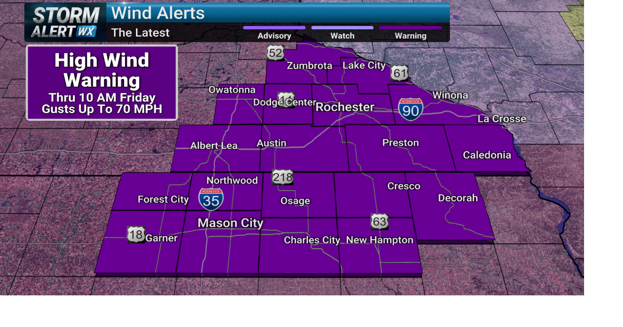High Wind Warning issued ahead of damaging winds Friday morning | News ...