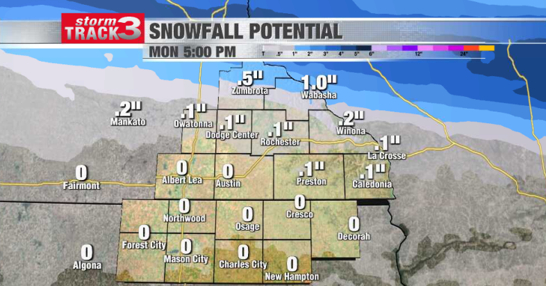 Another round of wintry mix overnight Sunday | News | kimt.com