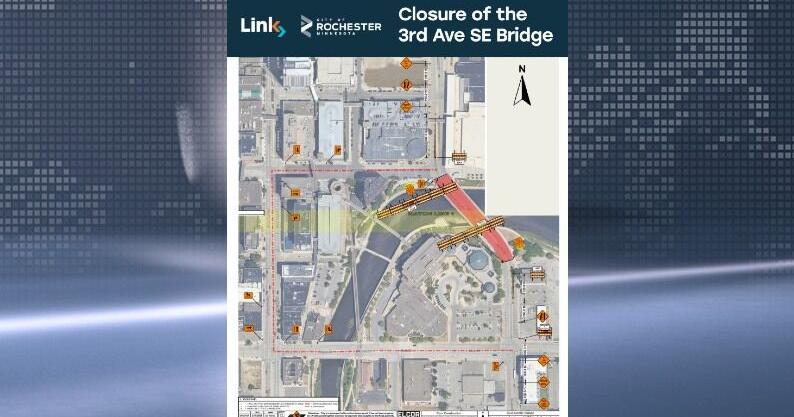 Traffic update: Rochester's 3rd Avenue SE bridge closed Monday