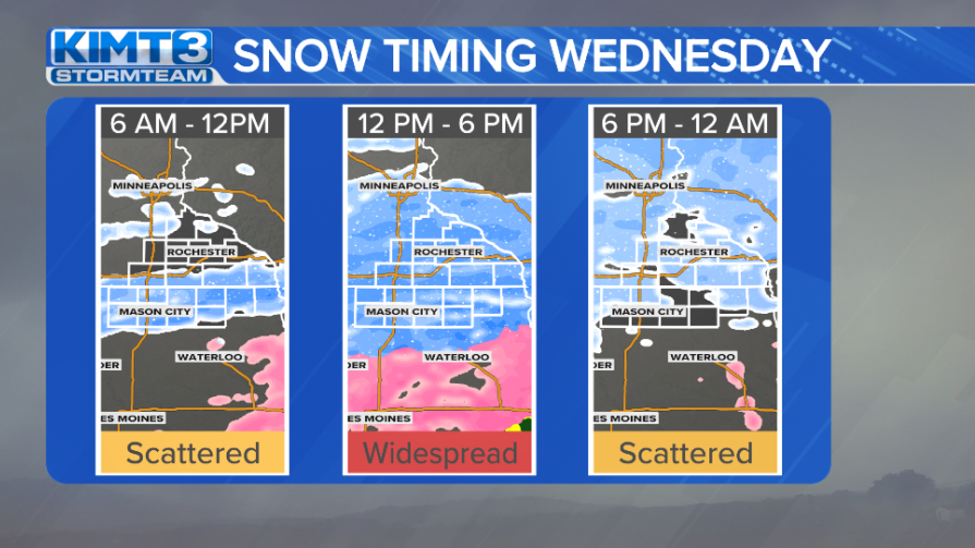 Breakdown of snow totals across the area | News | kimt.com