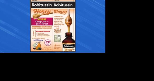 Recall issued for eight lots of Robitussin Honey cough syrup - Vimarsana News