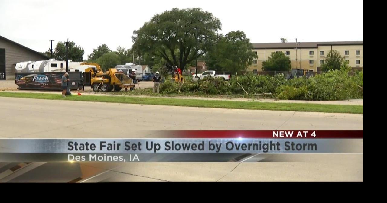 Iowa State Fair set up slowed by overnight storm | Video | kimt.com