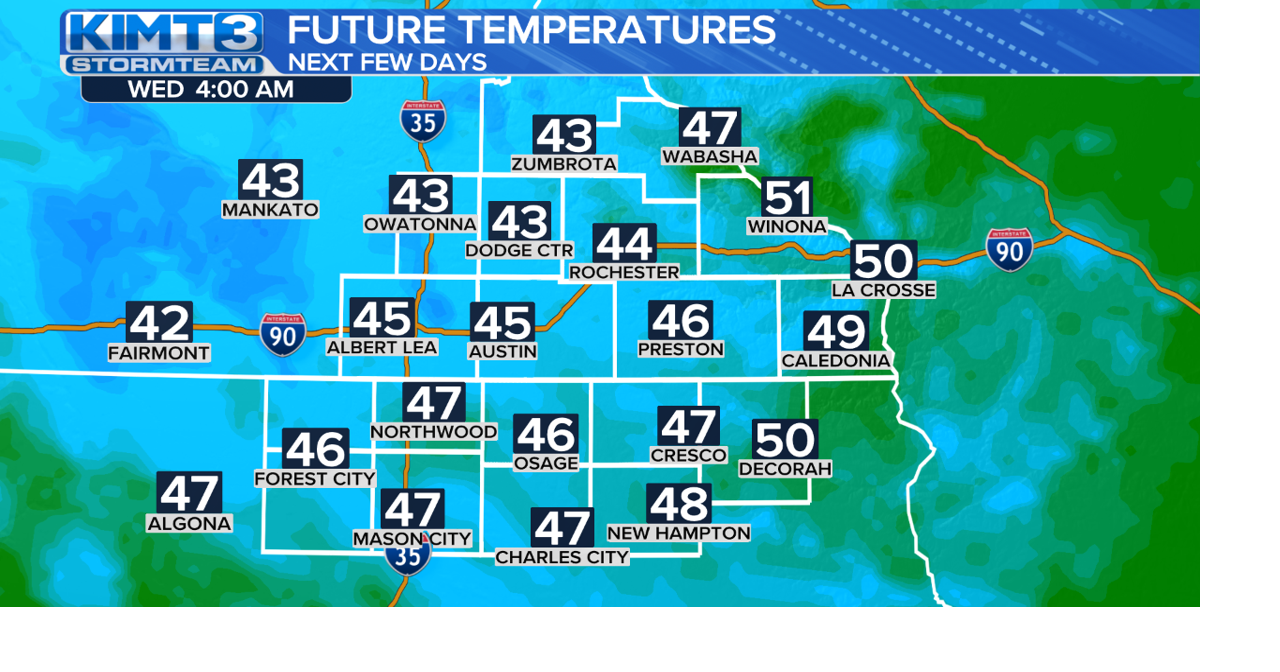 Clear and cool conditions expected Tuesday Night | News | kimt.com