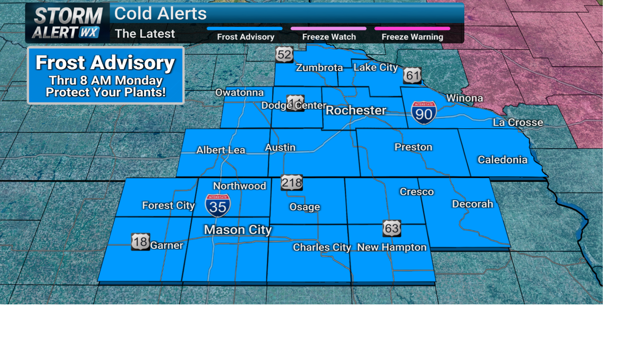 Frost Advisory issued for another round of frosty conditions Monday ...