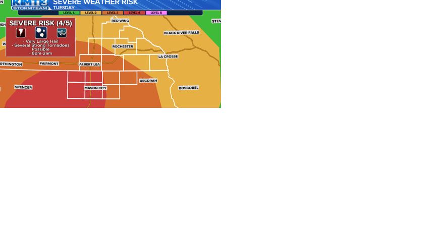 StormTeam 3: Level 4/5 Severe Risk for Tuesday Evening - Vimarsana News