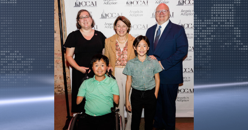 Adoption success story: Byron family honored by Sen. Klobuchar in D.C.