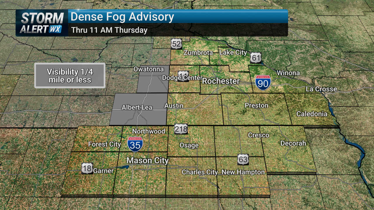 Dense Fog Advisory issued along I-35 corridor ahead of foggy Thursday ...