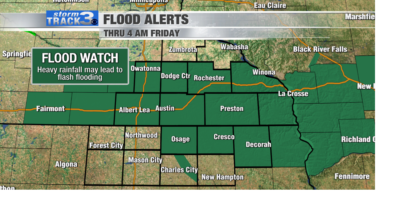 Flood Watch issued in lieu of additional heavy rainfall | News | kimt.com