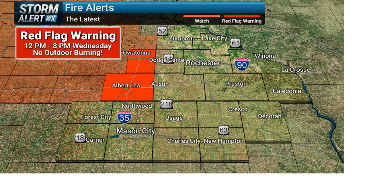 Red Flag Warning issued ahead of elevated fire concerns | News | kimt.com