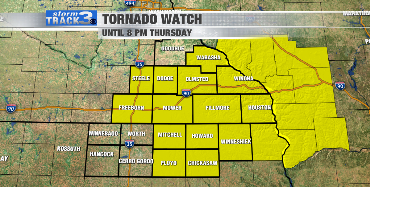 Tornado Watch issued ahead of severe storms | News | kimt.com