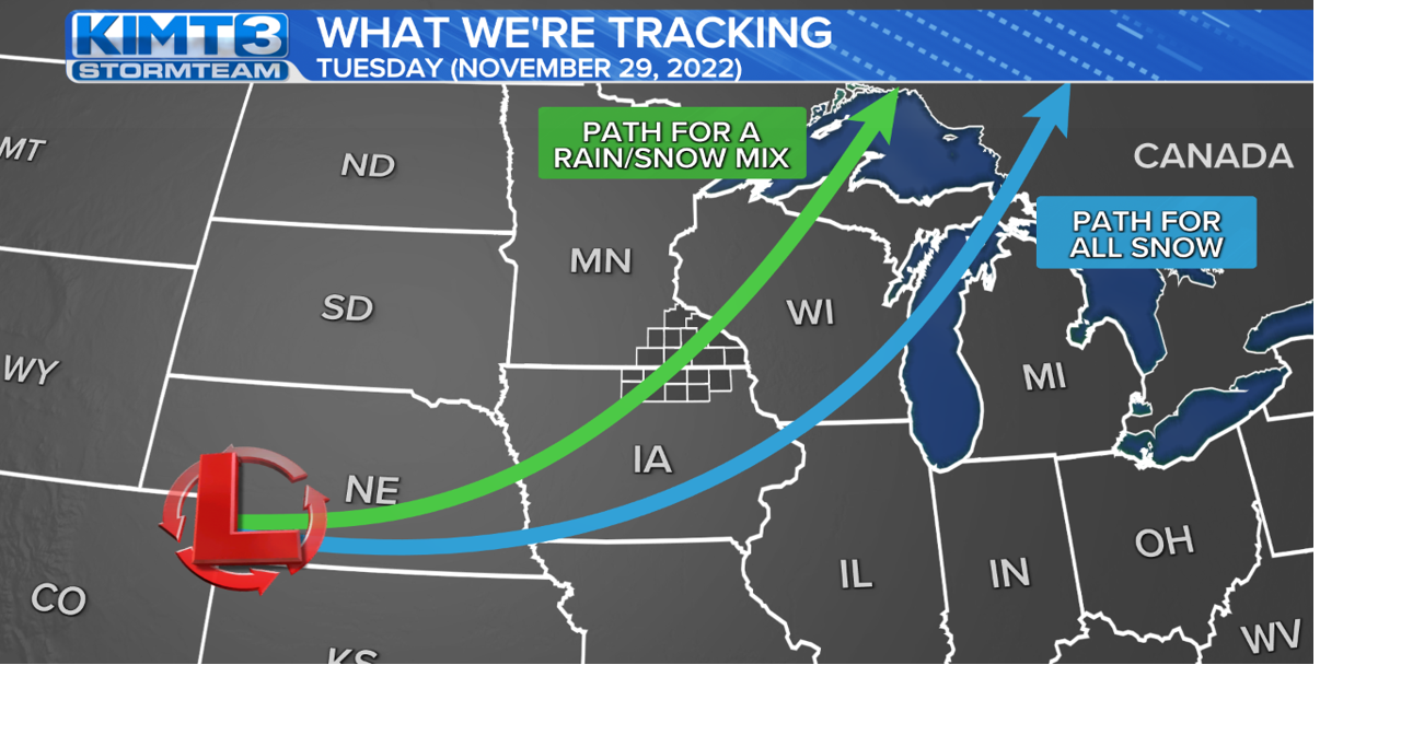 What We're Tracking: Snow is likely on Tuesday | News | kimt.com