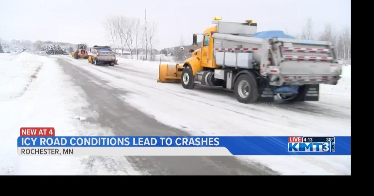 Icy road conditions over the weekend lead to crashes | News | kimt.com