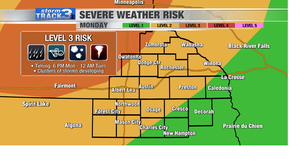 StormTrack 3: Conditional severe weather threat Monday evening | News ...
