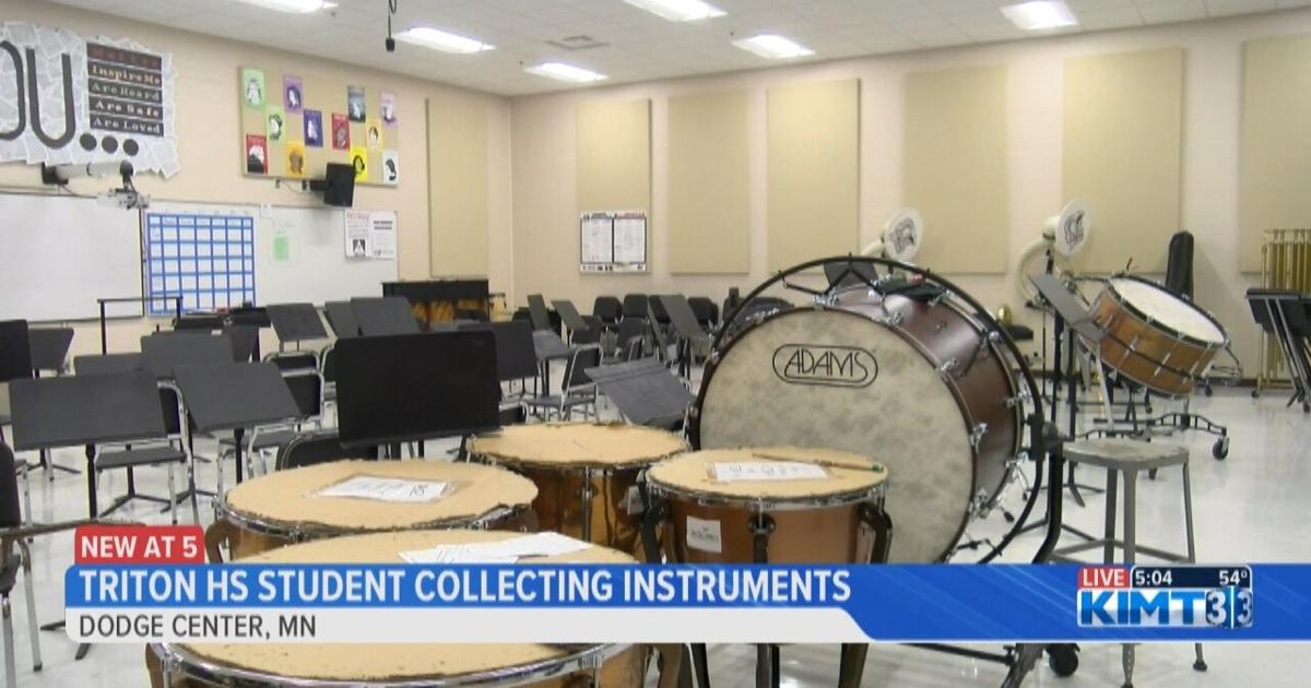Triton High School student collecting instruments | News | kimt.com