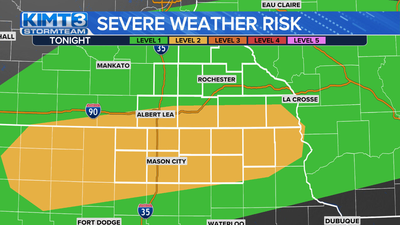 Strong To Severe Thunderstorms Possible Overnight | News | Kimt.com