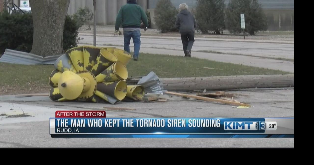 Rudd firefighter kept tornado siren sounding by hand as historic storm