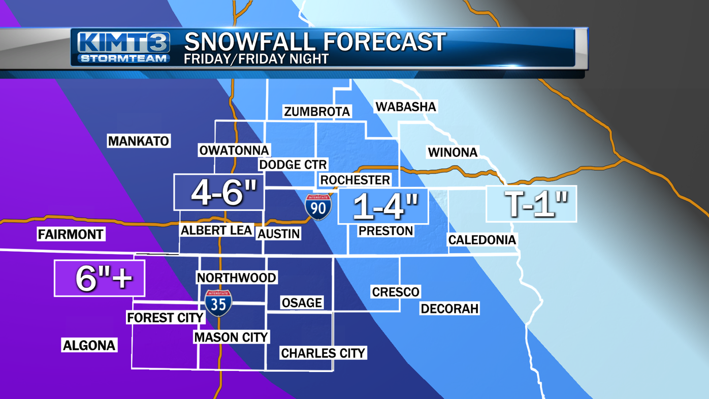 WINTER STORM Several inches of snowfall expected; Winter