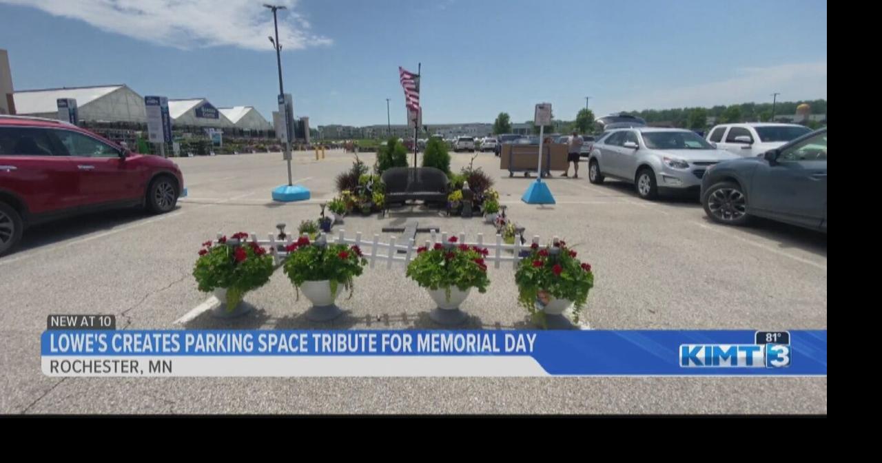 Rochester Lowe's creates parking space tribute for Memorial Day