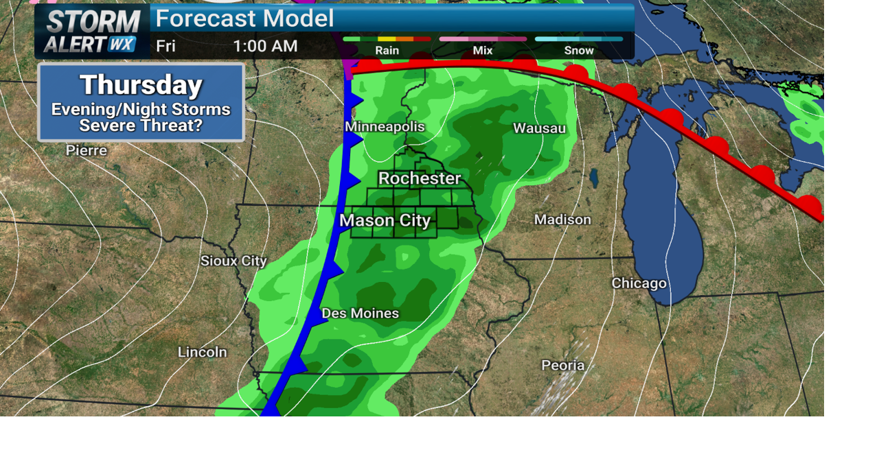 Tracking next round of potential severe storms Thursday | News | kimt.com