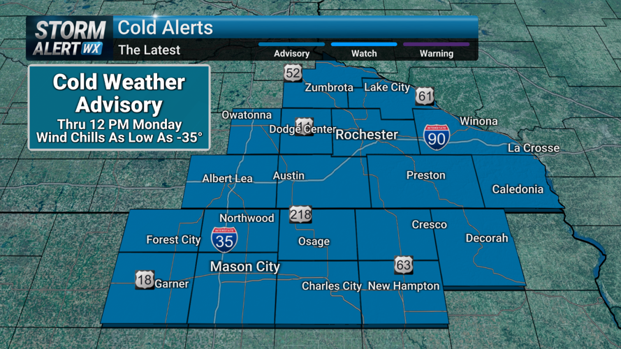 Storm Alert Wx 3: Continued cold all week, sub-zero wind chills ...