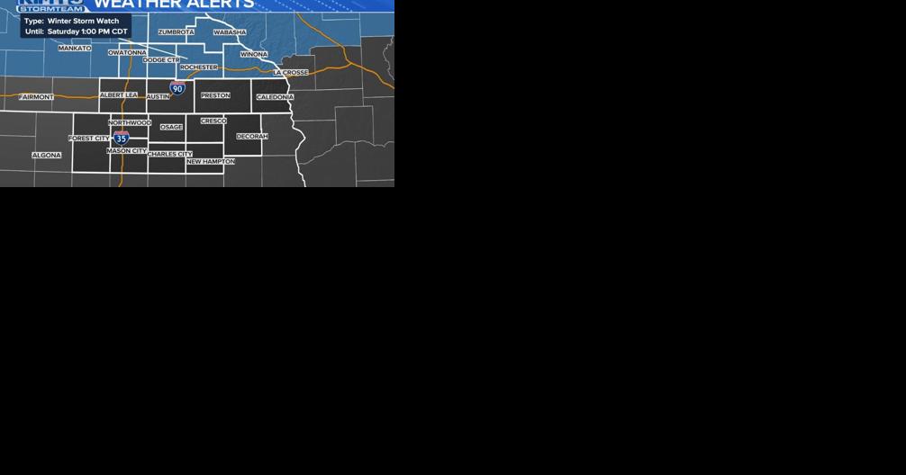 Winter Storm Watch issued for some SE Minnesota counties - Vimarsana News