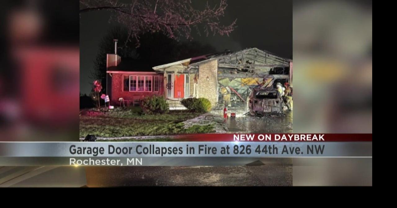 Garage door collapses in Rochester fire on Thursday night | News | kimt.com