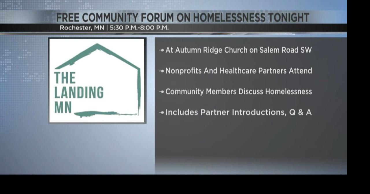 Free community forum on homelessness in Rochester | Video | kimt.com