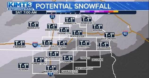 Quick burst of snow expected this evening | News | kimt.com