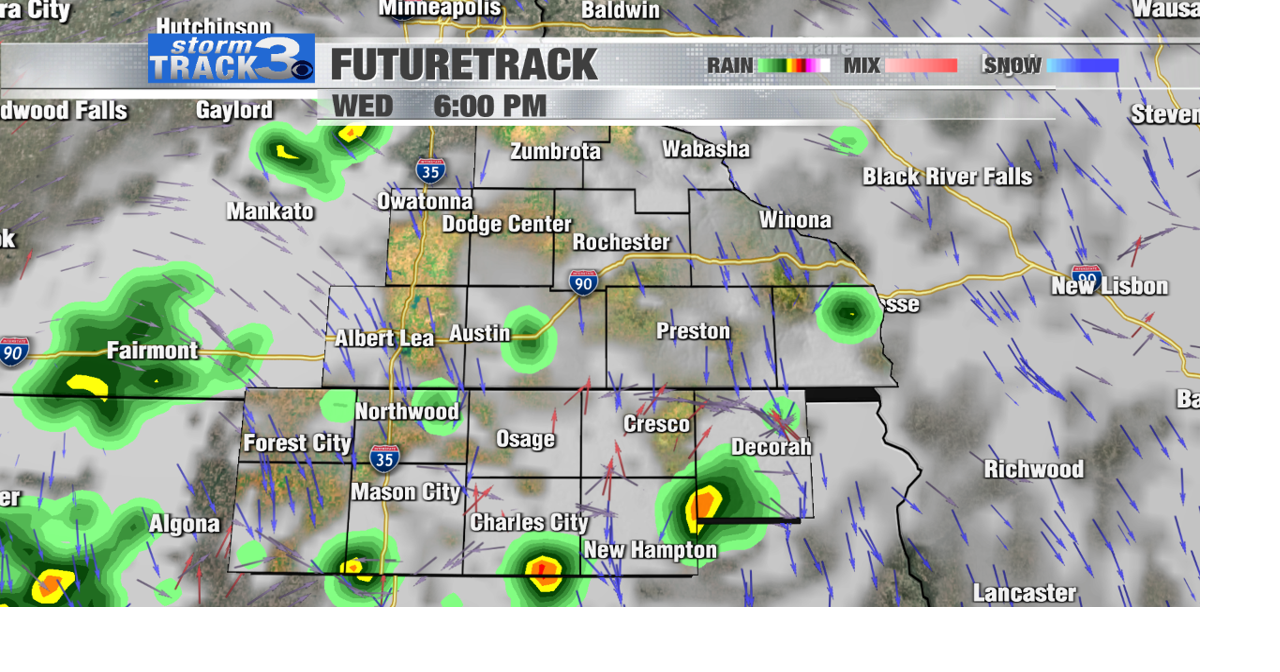 StormTrack 3: Scattered showers/stray storm Wednesday | News | kimt.com