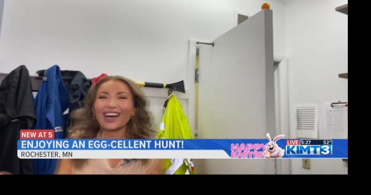 KIMT News 3's First at Four Anchor Jessica Bringe hunts for Easter eggs ...