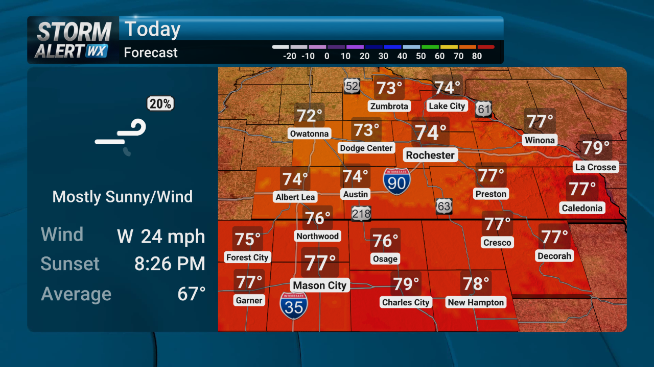 Storm Alert Wx 3: Windy Tuesday as a cold front passes | News | kimt.com