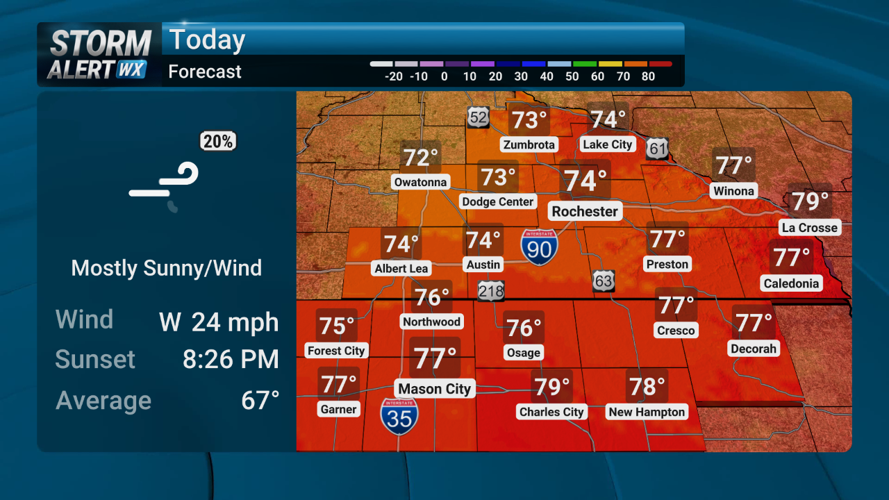 Storm Alert Wx 3: Windy Tuesday as a cold front passes | News | kimt.com