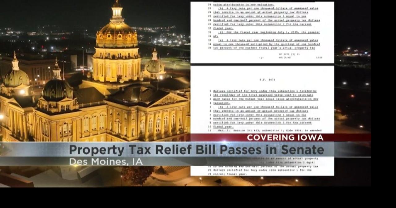Property tax relief bill passes in Iowa Senate | Video | kimt.com