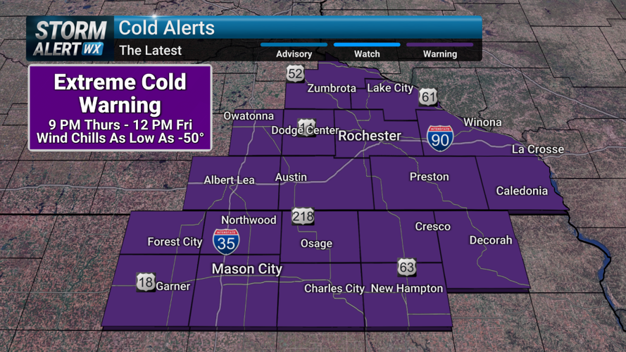 Extreme Cold Warning issued for life-threatening cold Friday morning ...