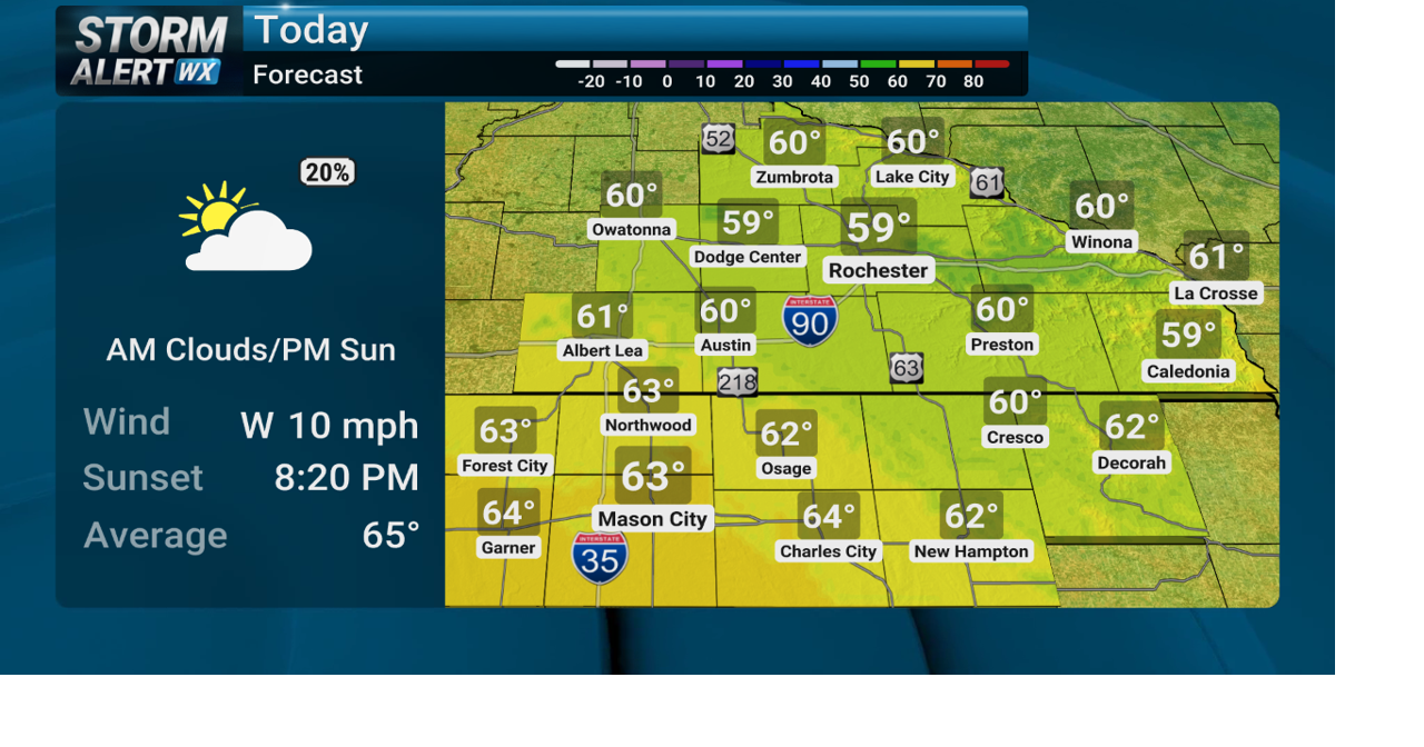 Storm Alert Wx 3: Frosty start, warmer Thursday afternoon | News | kimt.com