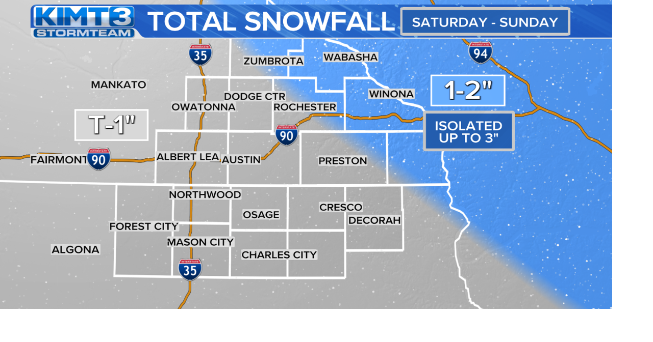 StormTeam 3: Weekend snow, blasts of arctic air next week | News | kimt.com