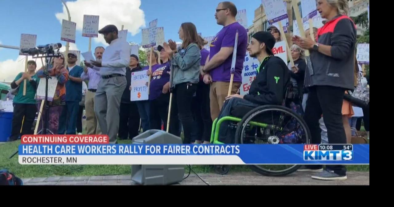 Mayo Clinic health care workers rally in front of Saint Marys | News ...