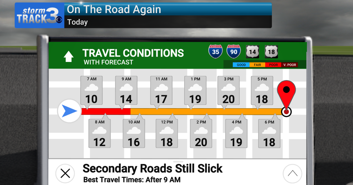 Testtrack Weather StormTrack 3: Cloudy with snow showers Monday, sub-freezing highs ...