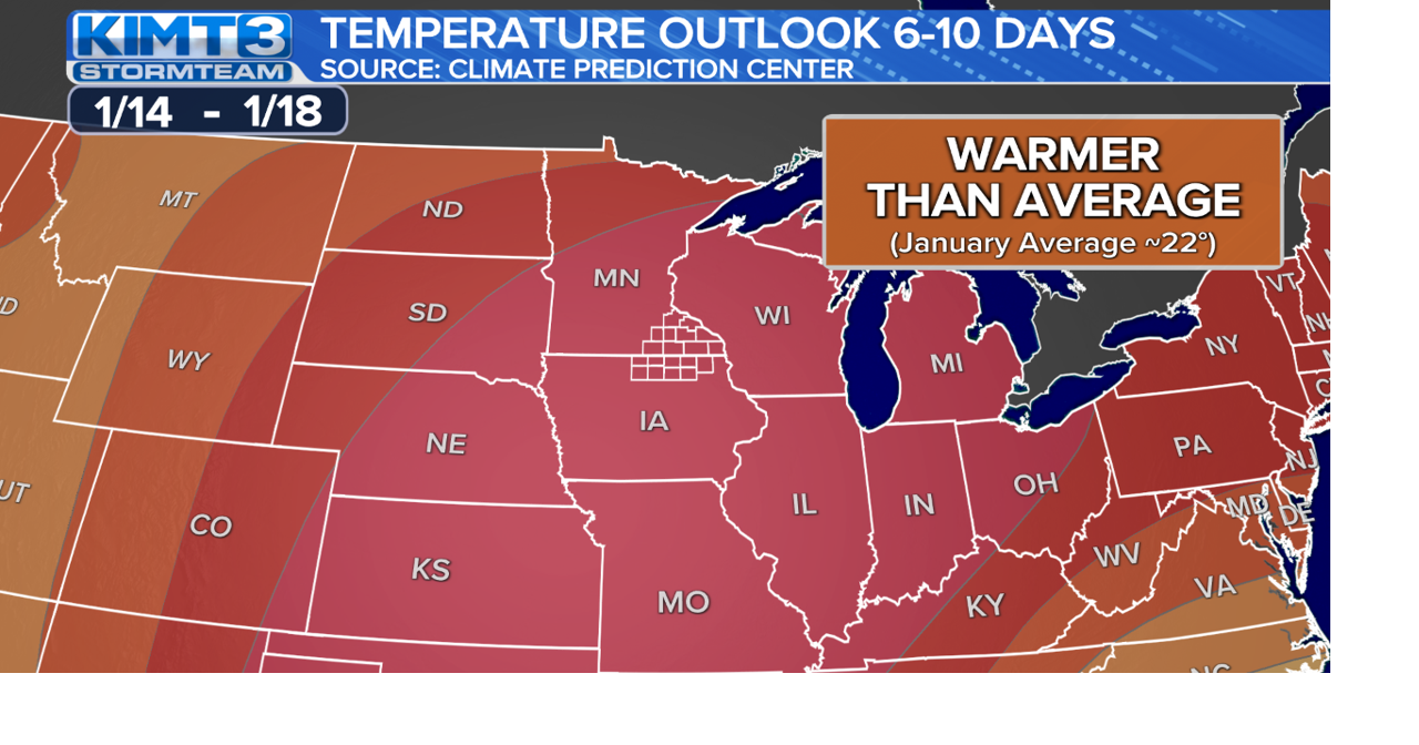 Above normal temperatures expected through mid-January | News | kimt.com