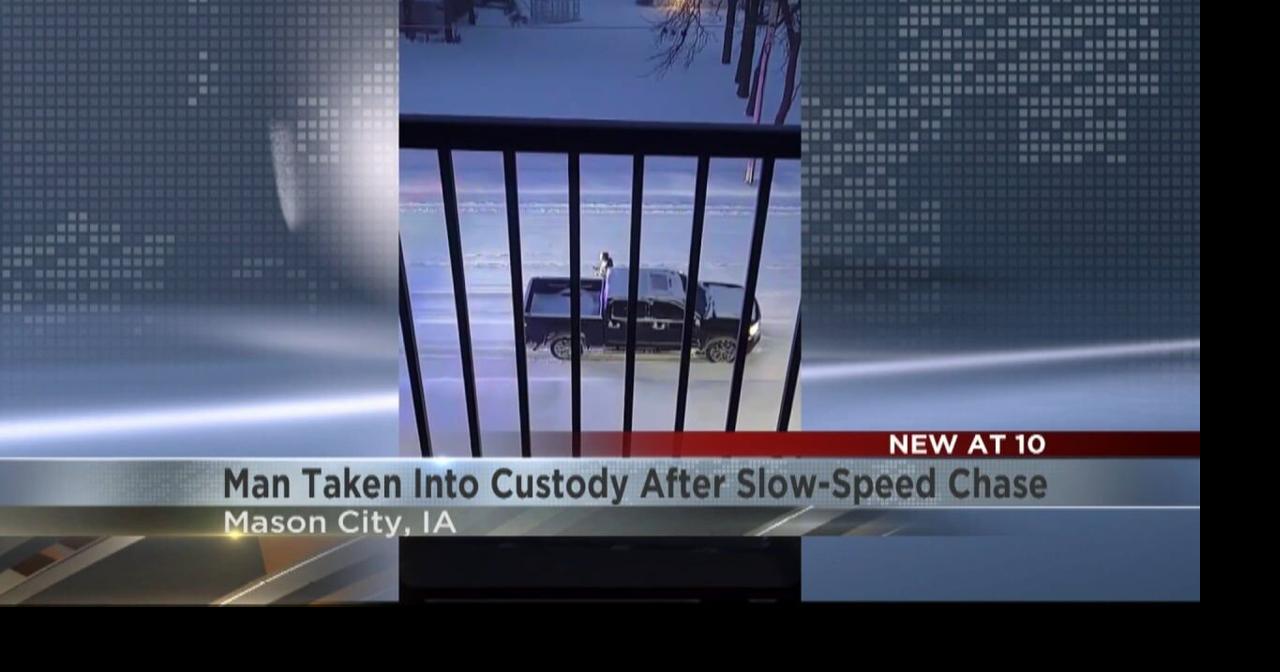 Snowy chase in Mason City ends with safe arrest | Video | kimt.com